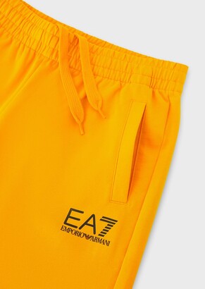 Ea7 Jersey Fleece Shorts With Logo