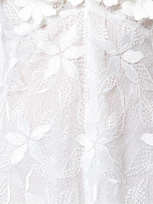 Giamba v-neck floral lace dress