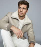 Thumbnail for your product : Reiss NOVELLO FUNNEL NECK SHEARLING JACKET Grey