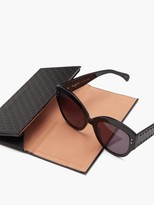 Thumbnail for your product : Alaïa Eyewear - Embellished Oversized Cat-eye Acetate Sunglasses - Black
