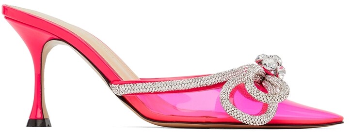 bow heels pink