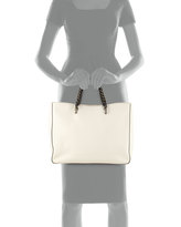 Thumbnail for your product : Boyy Jacques Chain-Trim Leather Tote Bag, Ivory