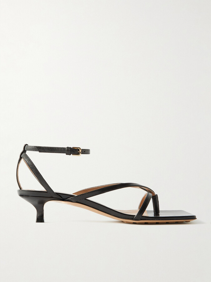 Bottega Veneta Leather Sandals - Black