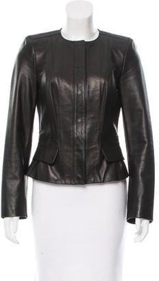 Burberry Structured Leather Jacket