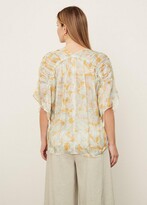 Thumbnail for your product : Vince Lotus Ruched Flutter Sleeve Blouse