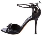 Thumbnail for your product : Manolo Blahnik Leather Lace-Up Sandals