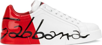 Dolce & Gabbana White Red Portofino sneakers