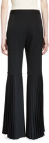 Thumbnail for your product : Stella McCartney Tailored Pleat-Trimmed Wool Pants, Black