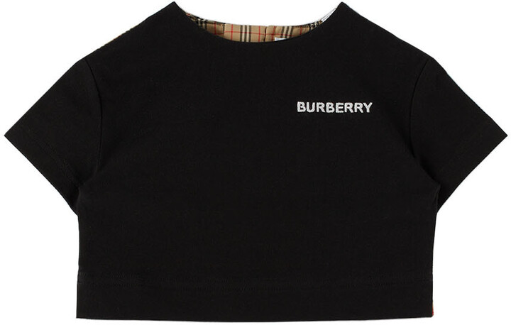 Burberry Baby Black Logo T-Shirt - ShopStyle Boys' Tees