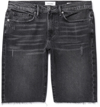 Frame L'homme Slim-Fit Distressed Denim Shorts - ShopStyle