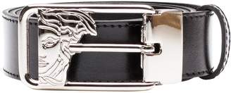 Versace Men's Medusa Steel Buckle Leather Belt
