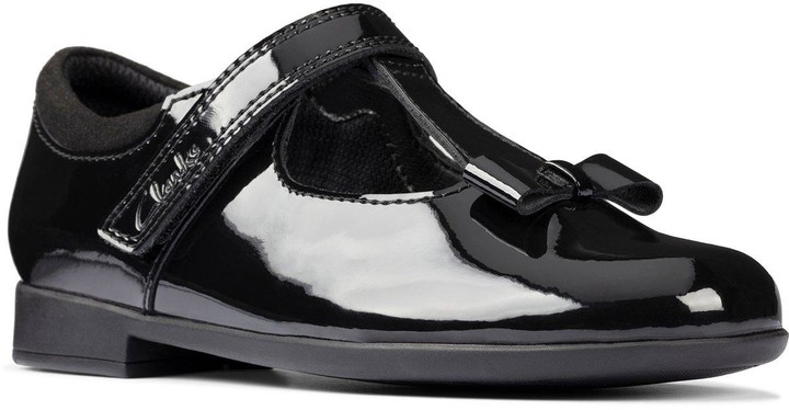 Clarks Scala Hope Toddler Leather Shoes in Black 