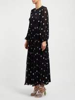 Thumbnail for your product : Zimmermann Sunray Polka Dot Print Pleated Dress - Womens - Black White