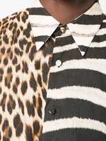 Thumbnail for your product : Roberto Cavalli Animal-Print Contrast Shirt
