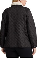 Thumbnail for your product : Lauren Ralph Lauren Quilted Jacket with Faux Shearling Collar