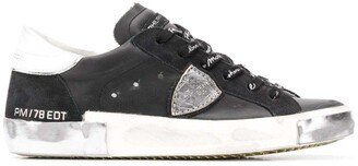 Philippe Model Prsx Low Sneakers In Black Leather
