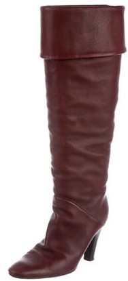Giuseppe Zanotti Leather Slouch Boots Brown