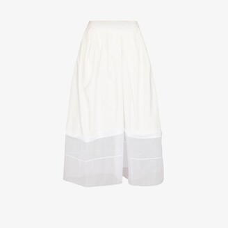 Rosie Assoulin Pleated Full Maxi Skirt