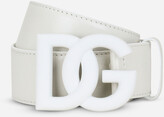 Thumbnail for your product : Dolce & Gabbana Matte nappa leather belt with crossover logo buckle