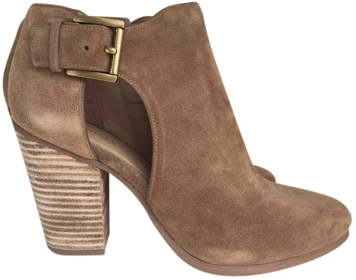 michael kors suede ankle booties