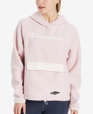 champion colorblock hoodie pink