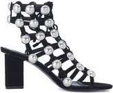 Thumbnail for your product : Alexander Wang Rainey Black Leather Heeled Sandal With Studs