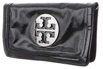Tory Burch Patent Leather-Trimmed Reva Clutch