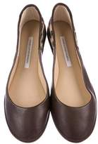 Thumbnail for your product : Diane von Furstenberg Leather Ponyhair-Accented Flats