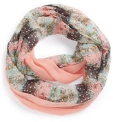 Thumbnail for your product : David & Young Print Colorblock Infinity Scarf (Juniors)