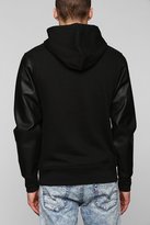Thumbnail for your product : Urban Outfitters The Narrows Faux-Leather Pullover Hoodie Sweatshirt