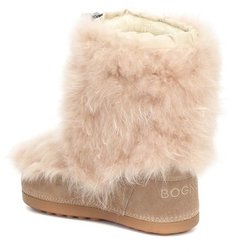 Bogner Tignes cashmere and suede snow boots