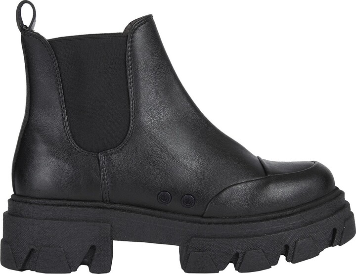 Urbnkicks Black Vegan Cap Toe Ankle Boots