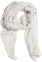 Thumbnail for your product : Giorgio Armani white and khaki striped logo printed silk blend scarf