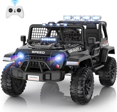 Homdox 24v Ride On Toys 2-seater Ride On Cars With Remote Control, Electric Truck For Kids, Battery Powered Ride On Truck Car With Battery Display, Music, Le