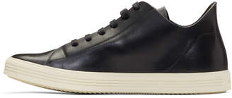 Rick Owens Black and Off-White Mastodon Low Sneakers