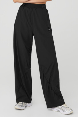 Alo Yoga Muse Brushed Ribbed-jersey Track Pants in Grey