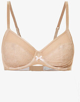 Thumbnail for your product : Chantelle Revele stretch-lace and mesh Moi 4-part bra, Women's, Size: 30DD, Natural nude