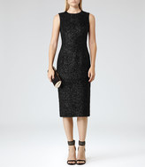 Thumbnail for your product : Reiss Delphine TEXTURED SHIFT DRESS