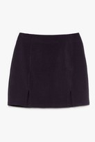 Thumbnail for your product : Nasty Gal Womens Double Slit High Waisted Mini Skirt - Black - 12
