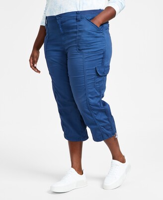 Style&Co. Style & Co Plus Size Bungee-Hem Capri Pants, Created for Macy's