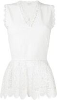 Thumbnail for your product : Alexander McQueen Lace-Details Peplum Top