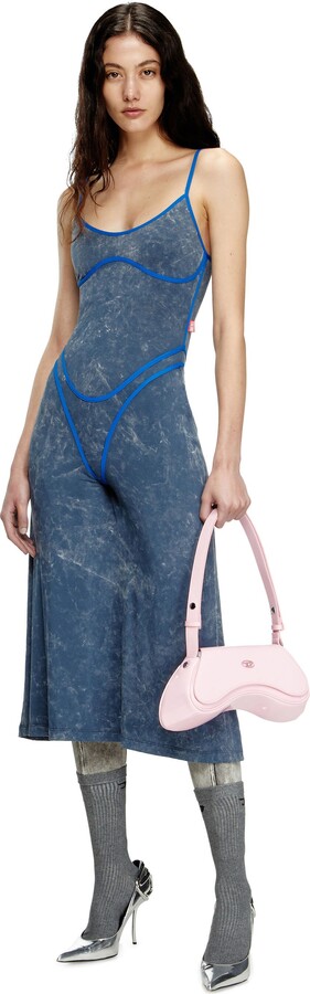 Strappy dress with underwear detail
