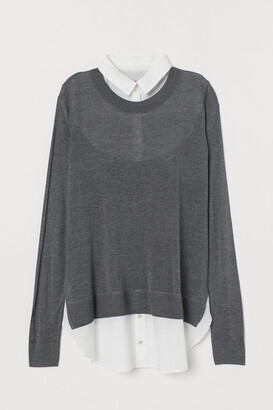 H&M MAMA Shirt-collared Sweater
