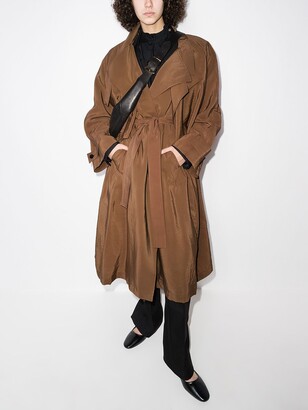Low Classic Layered Belted Trench Coat