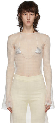 Collina Strada Silver Rhinestone Nipple Covers Body Chain