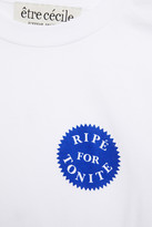 Thumbnail for your product : Être Cécile Inez Ripe Cropped Printed Organic Cotton-jersey T-shirt