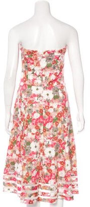 Vera Wang Linen Floral Print Dress