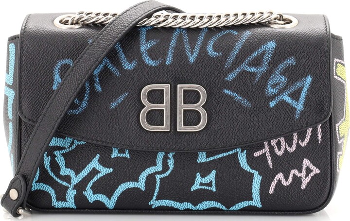 Balenciaga Hourglass Chain Leather Wallet on Chain - ShopStyle