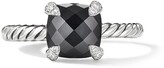 Thumbnail for your product : David Yurman sterling silver Chatelaine onyx and diamond ring