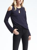 Thumbnail for your product : Banana Republic Crepe Cold Shoulder Top